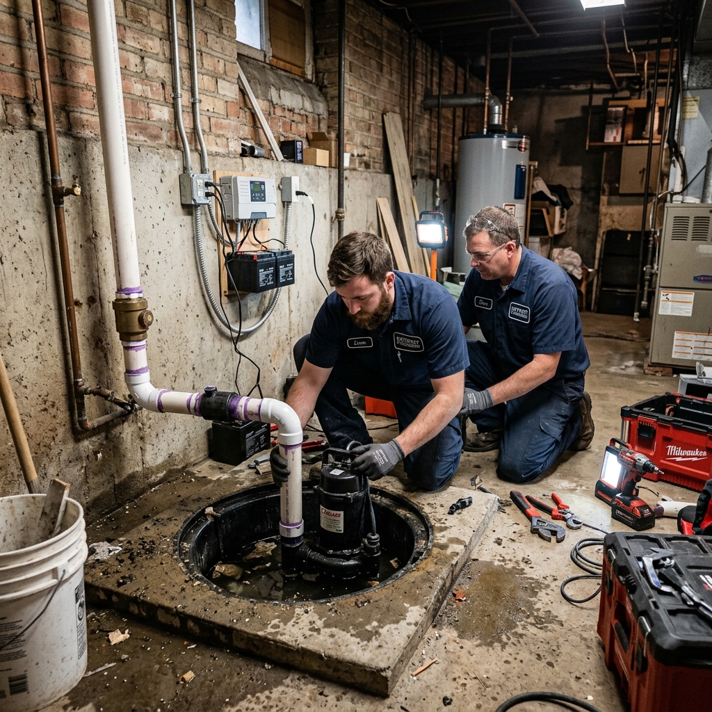 The Plumbing Service Detroit LLC team at work in Detroit