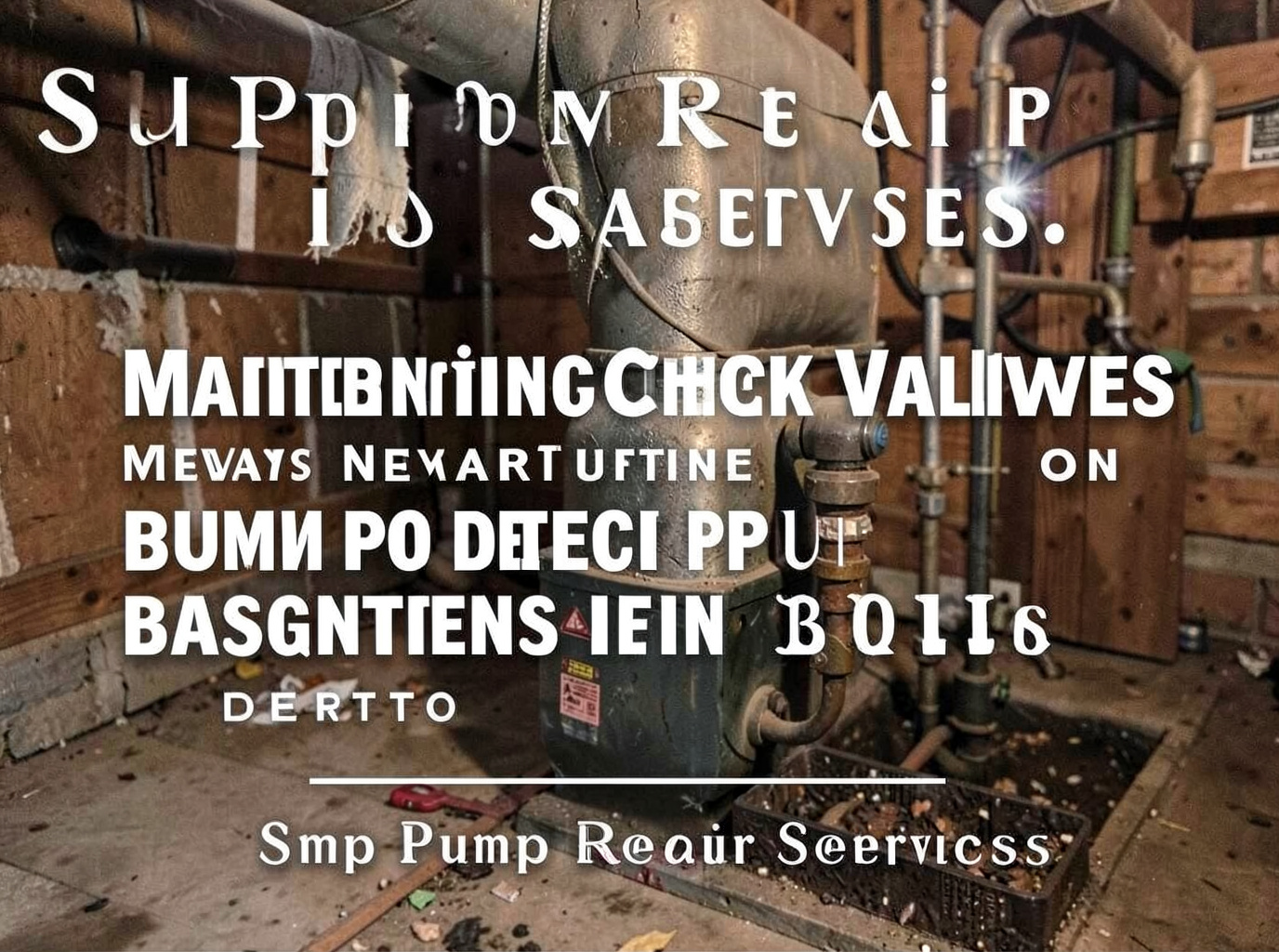 Maintaining Check Valves on Sump Pumps in Detroit Basements